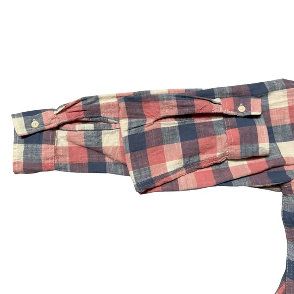 American Eagle Outfitters Plaid Shirt - Red,Pink,Blue, Cream 100%Cotton Sise M - Image 6