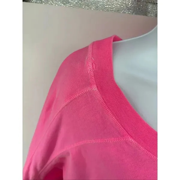 Free People FP Movement Oversized Tunic Medium Pink Long Sleeve V Neck - Image 10