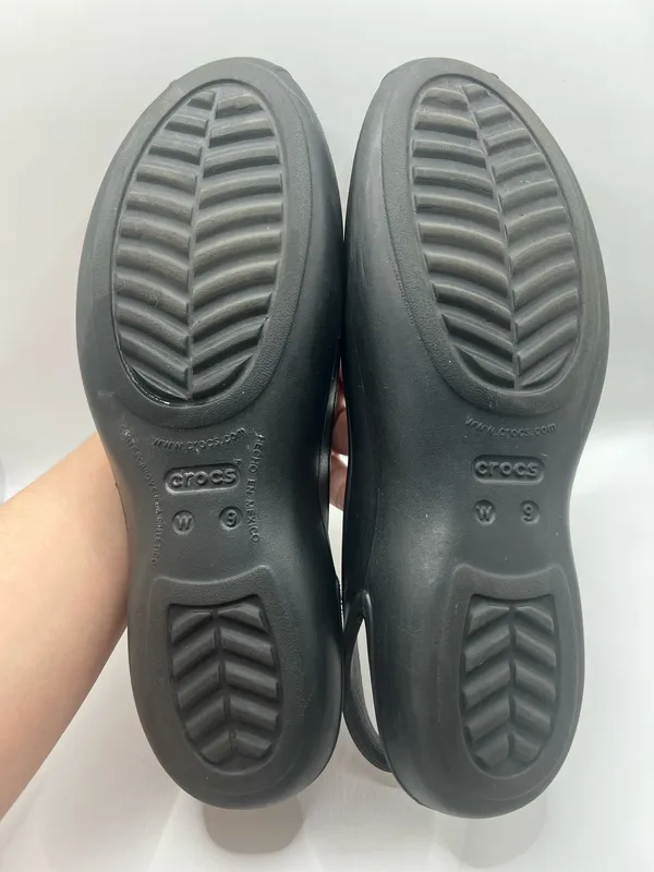 Crocs Black Slingback Flats Comfort Clogs Women’s Size 9 Slip On Casual Work - Image 7