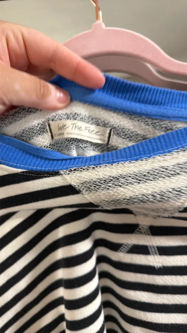 We The Free Classic Striped Oversized Crewneck - Image 2