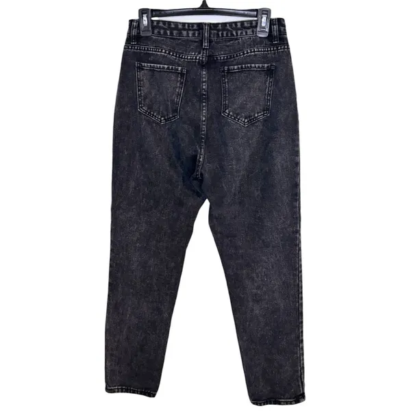 SHEIN Women's High Rise Washed Black Mom Jeans Size Medium - Image 2