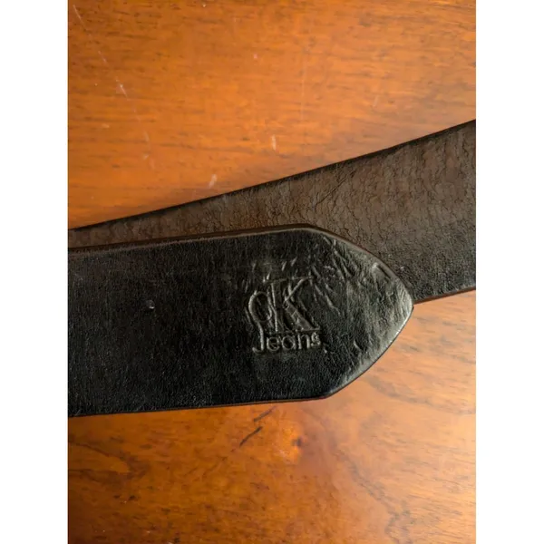 Calvin Klein Black/Brown Reversible Belt Size 32 Silver Buckle - Image 7