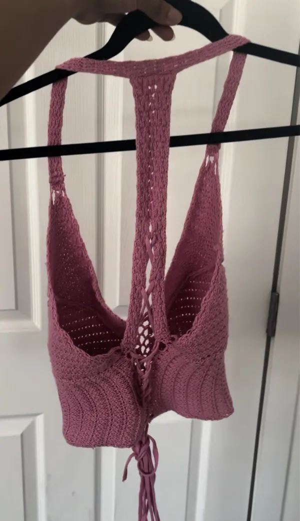 The Summer I Turned Pretty x American Eagle Collab: Pink Halter Top - Image 3