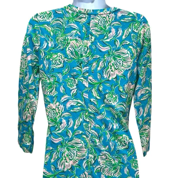 Lilly Pulitzer Tessa Dress‎ 3/4 Sleeve Resort Travel Coastal Vacation XXS - Image 6