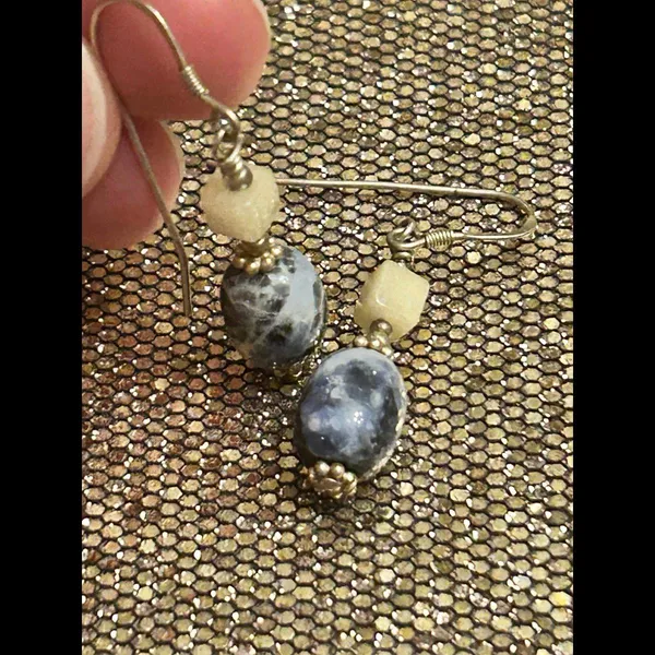 925 sterling silver vintage earrings 3.75g h73 - Image 4
