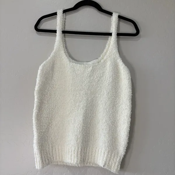 Skims‎ Sherpa Knit Tank Top 2X/3X Bone Ivory Cozy Soft NWOT Stretch Sleeveless - Image 6