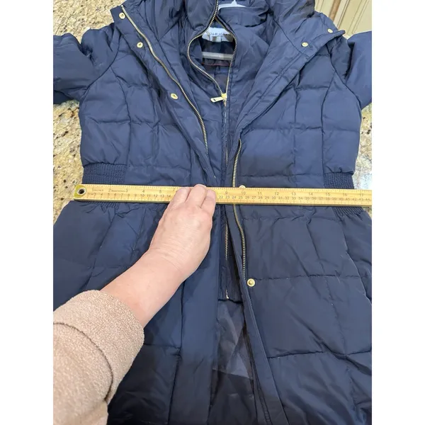 Cole Haan Signature Down Puffer Coat with Bib Size Small Blue, Retail $249 - Image 13
