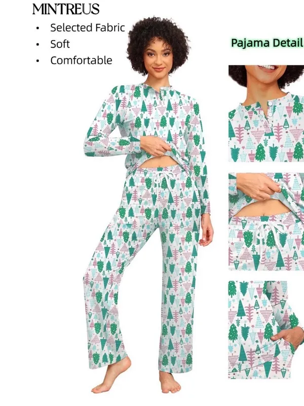 Mintreus Women’s Christmas Pajama Set – Size Small - Image 2