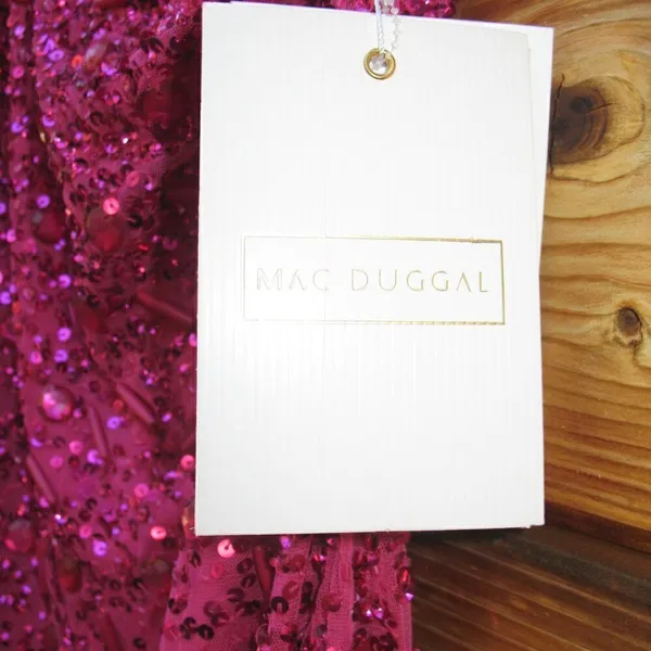 Mac Duggal 10912 Womens Pink EMBELLISHED PUFF ONE SHOULDER COLUMN GOWN - Image 14