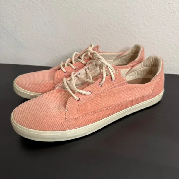 Reef‎ Pastel Pink Corduroy Lace Up Sneakers Size 8 Beachy BOHO Retro Skater - Image 8