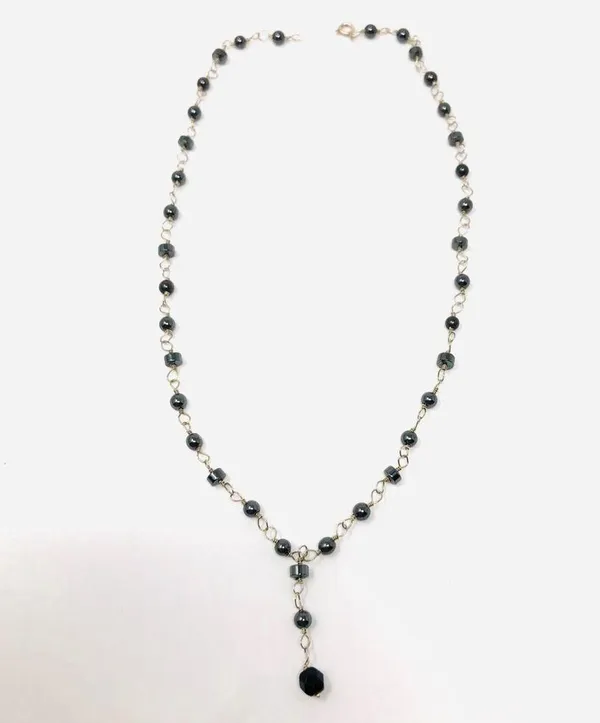 Delicate sterling silver, beaded  necklace - Image 4