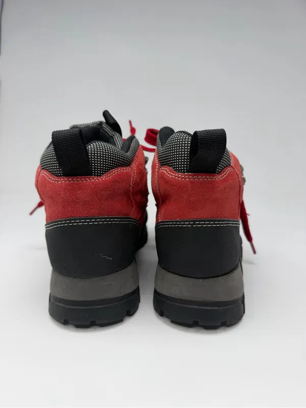 Candie’s Vintage Women’s Size 8.5 Red Leather Hiking Boots Chunky Lug Sole Y2K - Image 6