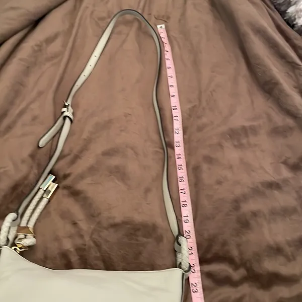 M K Stone colored pebbled leather. Excellent Condition. - Image 14