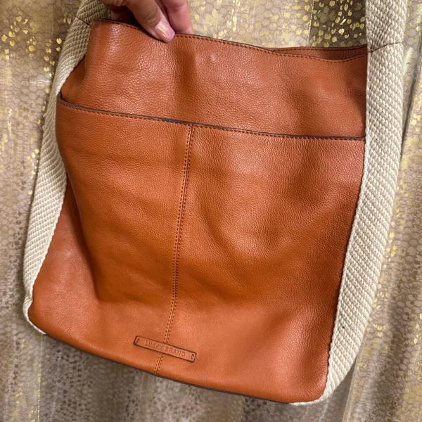 Lucky Brand Adyn Brown Suede Leather Boho Hobo Slouchy Bag Purse - Image 3