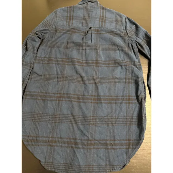 Carhartt Rugged Flex Women Medium Relaxed Fit Plaid Flannel‎ tunic Navy Blue - Image 6