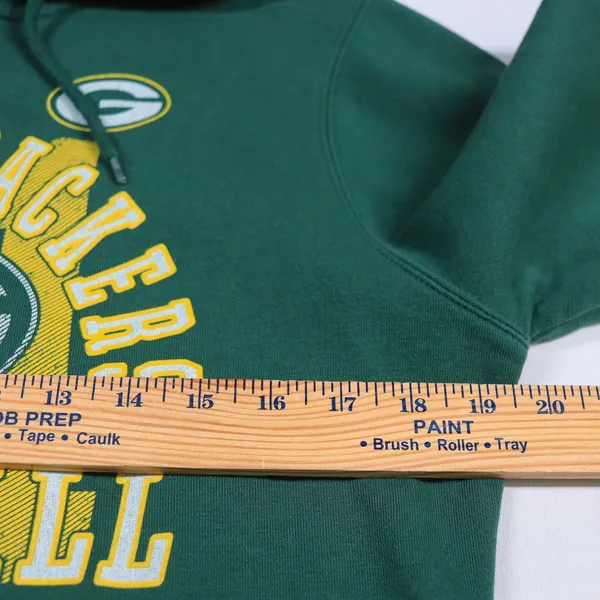 NFL Team Apparel Green Bay Packers Hoodie Womens Medium Green Zip Up Sweatshirt - Image 9
