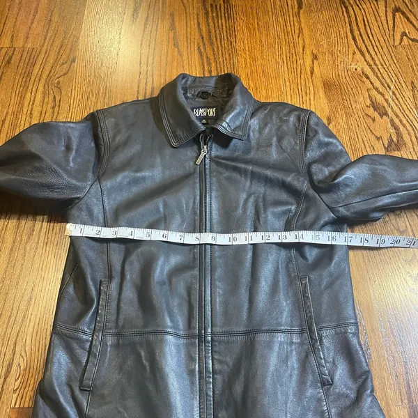 Blassport Women's Vintage Black Genuine Leather Zip-Up Jacket - Image 6