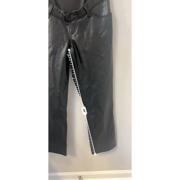 Abercrombie & Fitch Maternity Vegan Leather 90s Straight‎ Pant Size 26 - Image 4