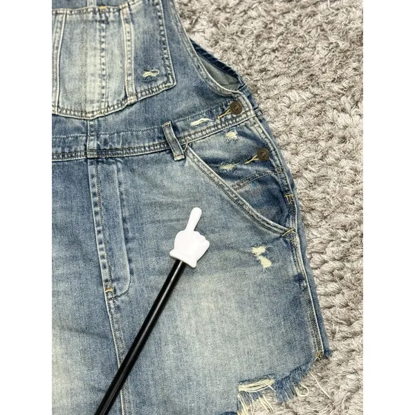 Free People We The Free Women’s Baxter Denim Dress Overall Jumper Grunge Size S - Image 12