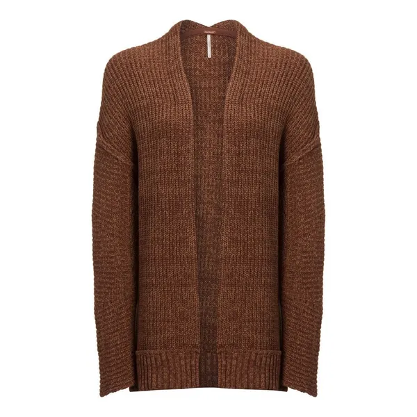 Free People Chunky Knit High Hopes‎ Cardigan Oversized Minimalist Cozy Neutral - Image 2