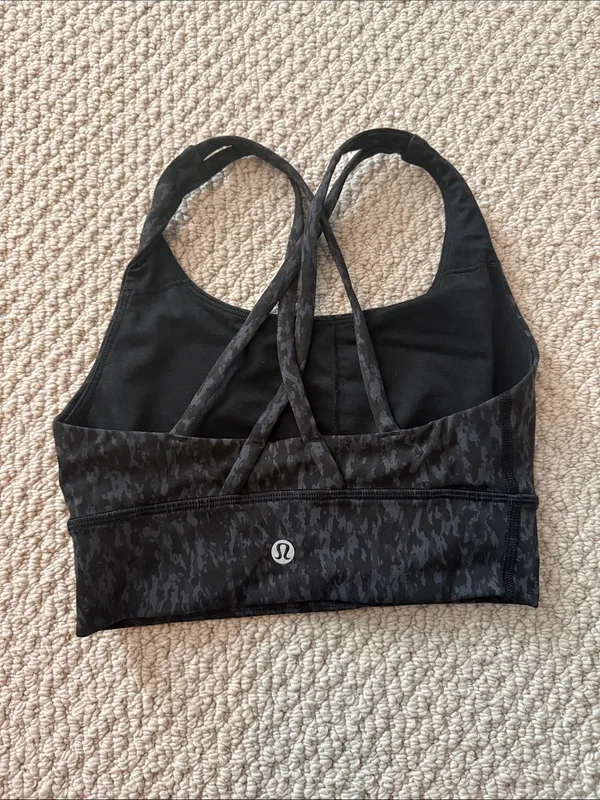 Lululemon Size 2 Energy Athletic Bra Long Line Medium Support Wild Thing Camo - Image 5