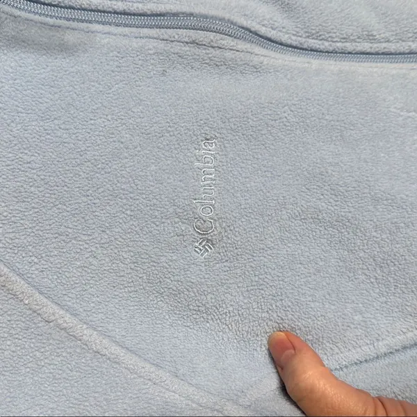 Columbia Sky Blue Full-Zip Fleece Size Medium - Image 4