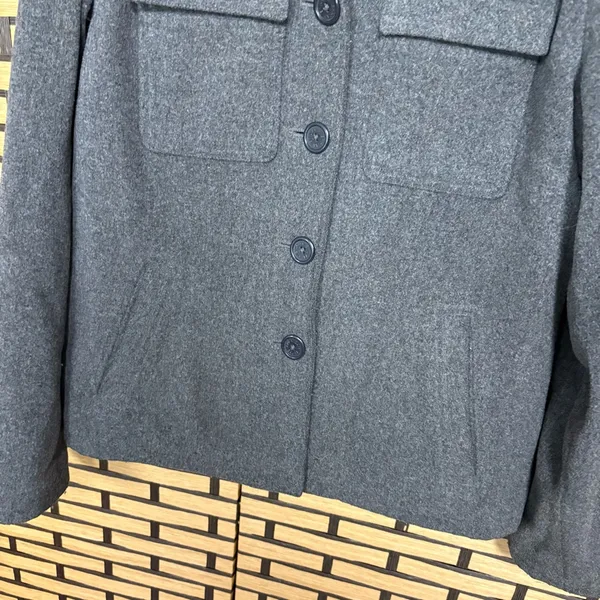 American Eagle Outfitters Gray Wool Blend‎ Coat Size Large - Image 4