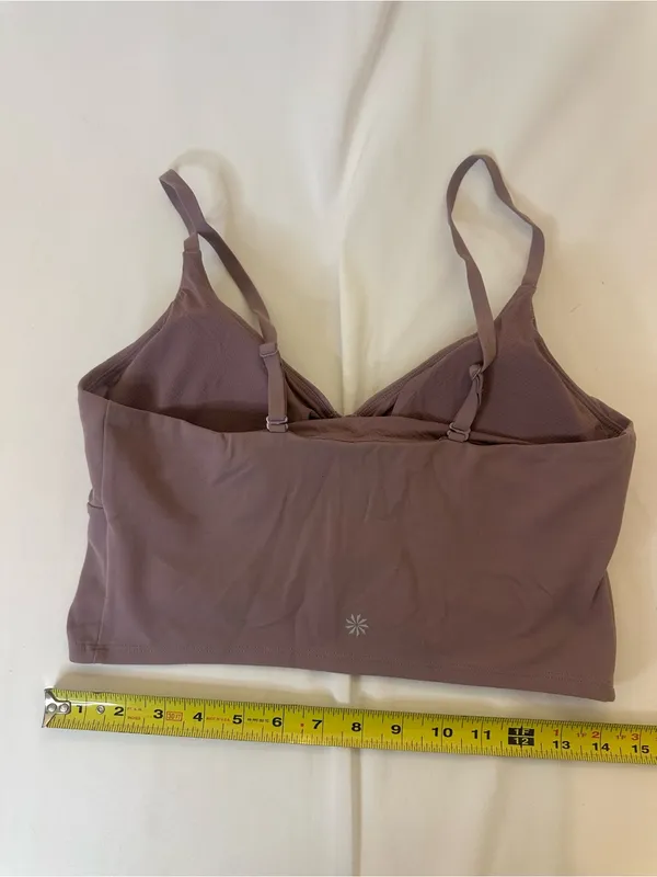 Athleta Dusty Mauve Ruched Cutout Bralette Tank - Image 3