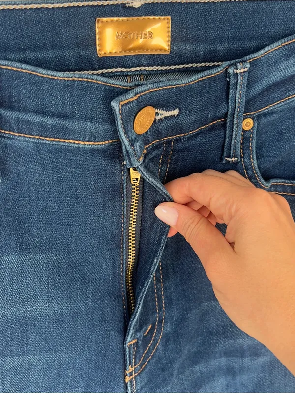 MOTHER The Kick It High Rise Straight Leg Jeans in Pinkies Up NWT - Image 5