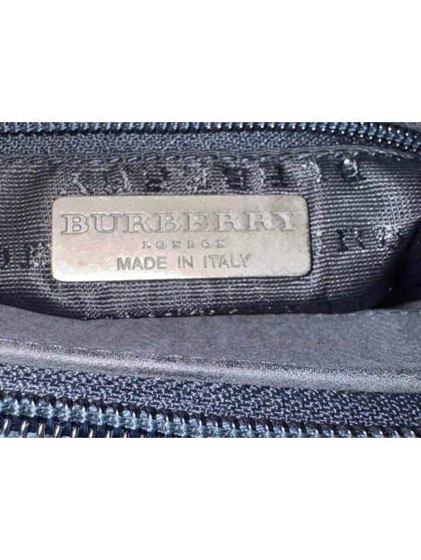 Burberry London Dark Check Tote, Made in Italy Vintage Y2K - Image 5