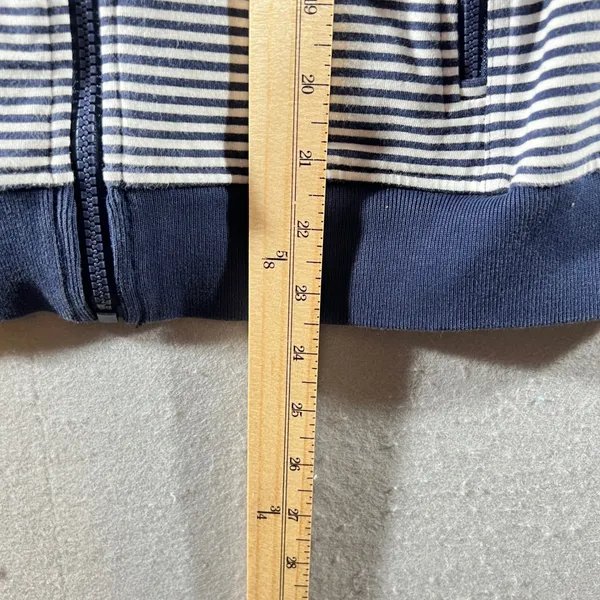 753 | Lauren Ralph Lauren‎ Active Striped Full Zip Track Jacket Navy Womens Med - Image 4