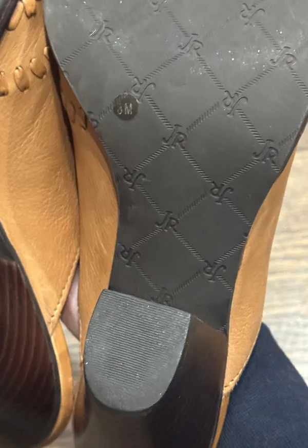 Jack Rogers Tan Leather Marley Western boho Style Mule - Image 9