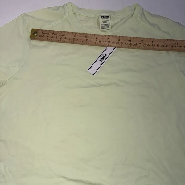 Victoria's Secret VS PINK Cotton Basic Light Green Crop Top Tee Shirt Sz XS NWT - Image 10