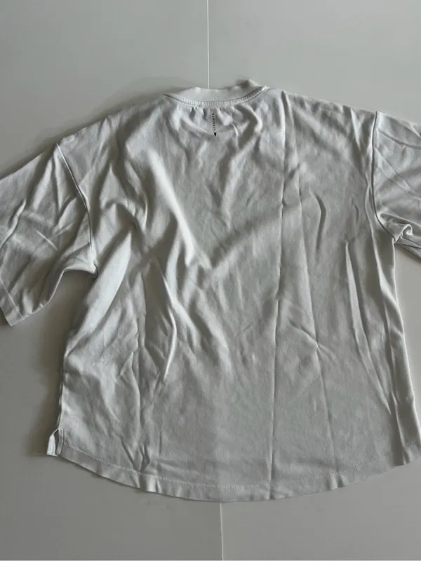 AllSaints Crewneck White Heavyweight T-Shirt - Image 2