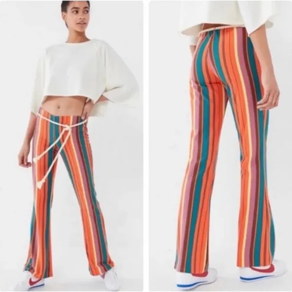 Urban Outfitters Bali Striped Low-Rise Flare Stretch Pant - Image 3