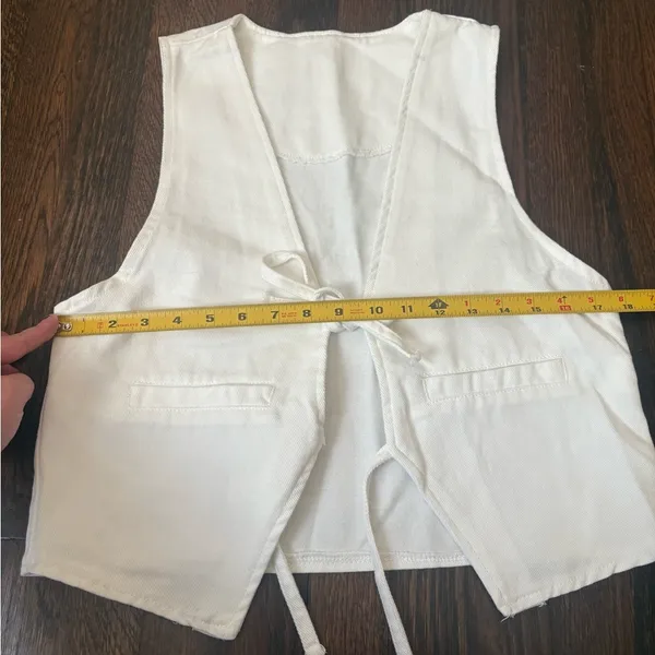 NWOT Amazon boho style open front white vest size large women’s - Image 2