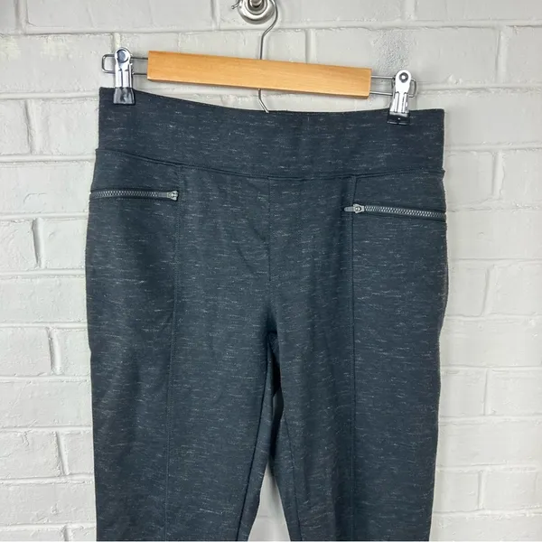 Royal Robbin’s Heather Dark Grey Zipper Detail Thick Legging Pants Size S - Image 5