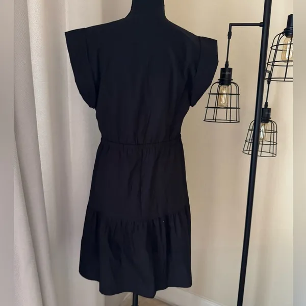 Steve Madden Black Amanda Mini Dress V Neck Sleeveless Size M - Image 8