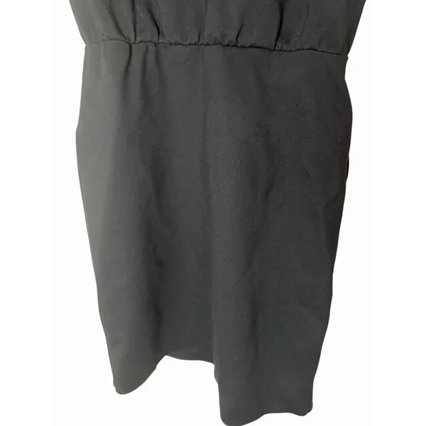 Amanda Uprichard Angie Dress Black Sz S Off Shoulder Blouson Draped Chic LBD - Image 6