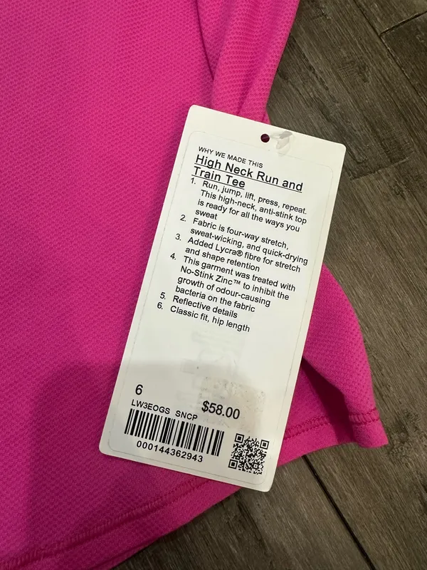 Lululemon High Neck Run and Train Tee - Image 3