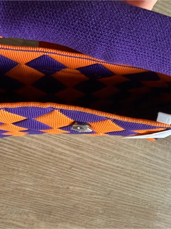 Purple & Orange Checker Tote‎ Bag - Image 4