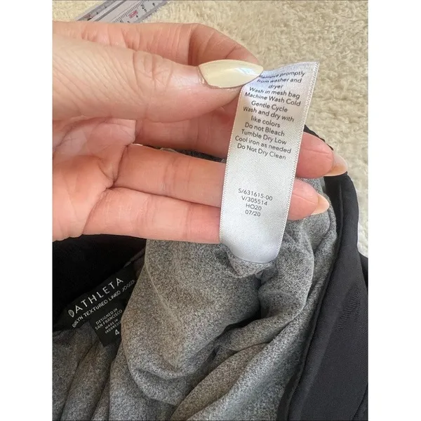Athleta Brooklyn Textured Lined Jogger Size 4 Black Camo Travel Pants - Image 10