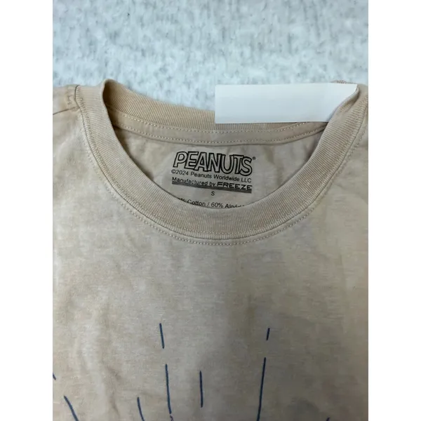 Peanuts Snoopy Arizona Graphic Tee Sand Mineral Wash T-Shirt Women Small PNSJFY7 - Image 4