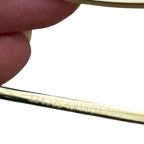 Victorias Secret Gold Tone Crystal Geometric Double Band Cuff Bracelet‎ - Image 4