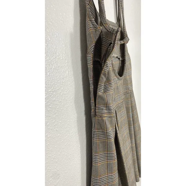 BDG Plaid Fit & Flare Mini Sleeveless Open Back Dress Size L - Image 8