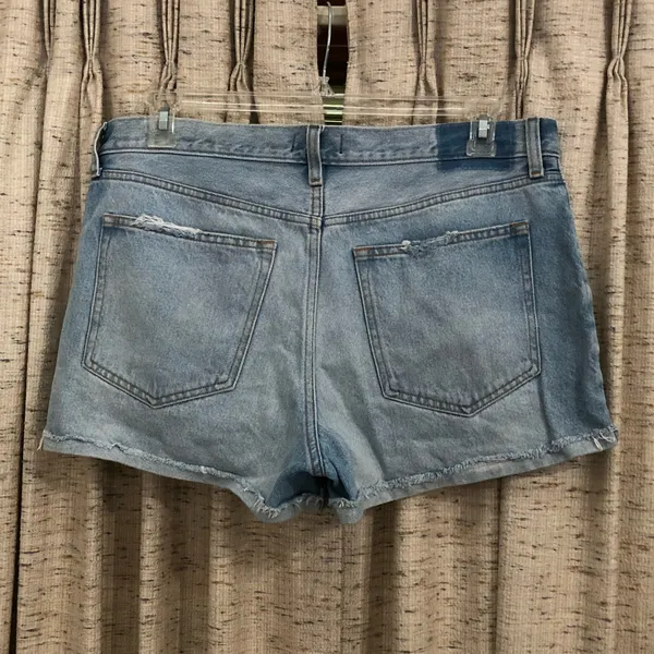 Abercrombie & Fitch Annie High Rise Distressed Denim Shorts - Image 9