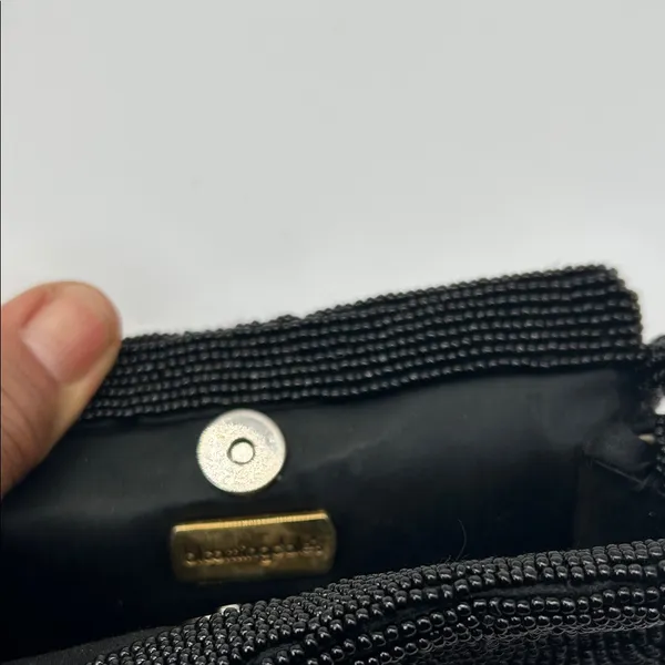 Bloomingdale's Elegant Black Beaded Wristlet - Image 6