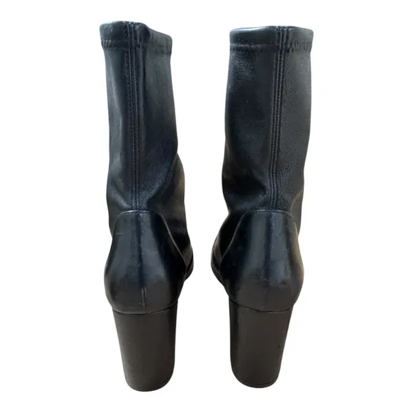 Stuart Weitzman Sleek 85 Black Leather Sock Boot 6.5 | MSRP‎ $595 - Image 3