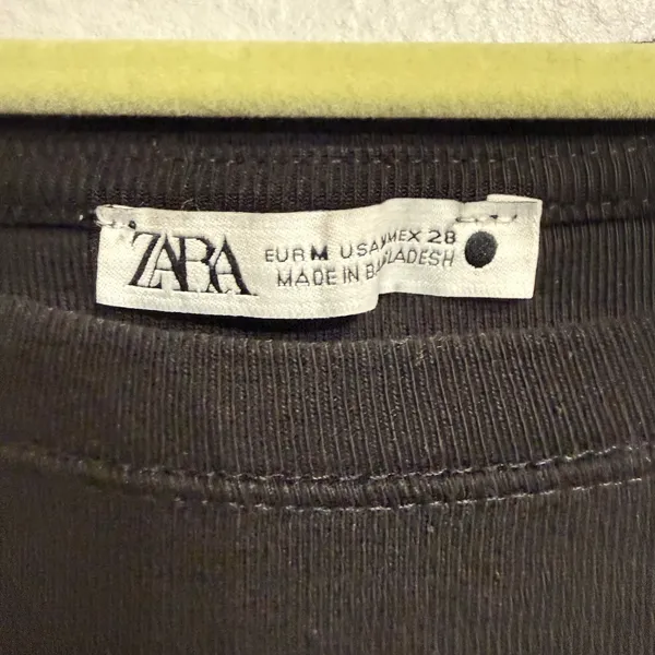 Zara Black Cap Sleeve Muscle Tee Top Sz M - Image 5