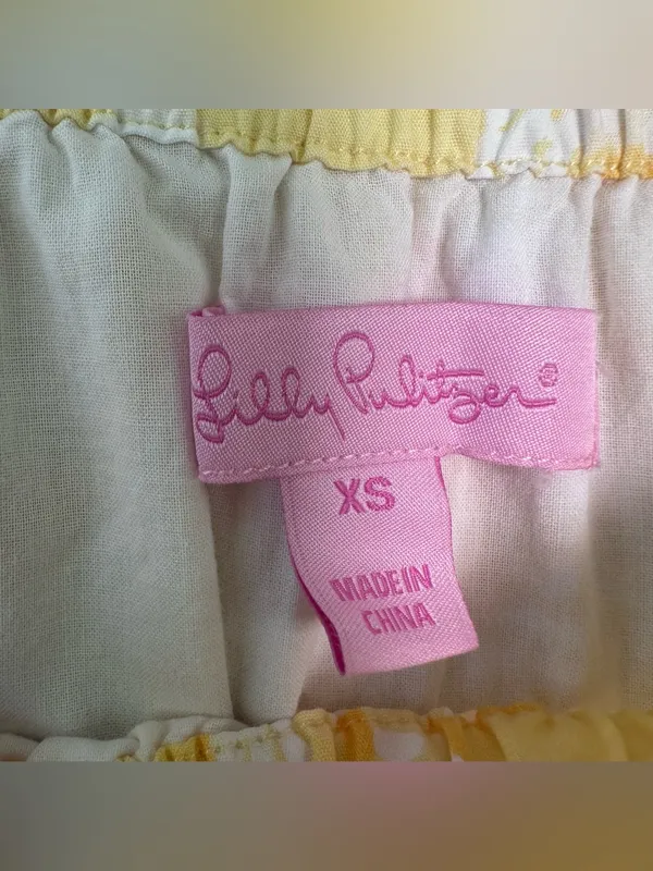 Lilly Pulitzer Shift Dress Women’s XS Butter Yellow Floral Preppy Resort Cotton - Image 5